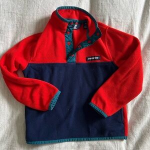 Lands’ End Kids Heritage Snap Neck Fleece Pullover